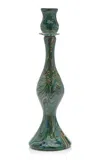 Moda Domus Calcedonio Glass Candlestick In Green