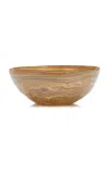 Moda Domus Calcedonio Glass Salad Bowl In Neutral