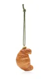 Moda Domus Ceramic Croissant Ornament In Multi