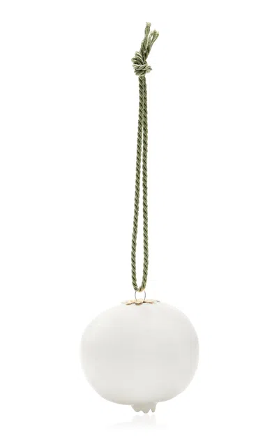 Moda Domus Ceramic Pomegranate Ornament In White