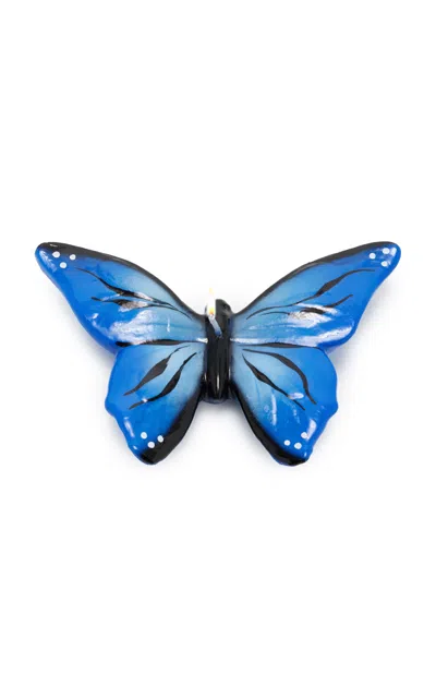 Moda Domus - Exclusive La Isla Butterfly Wax Candle - Blue
