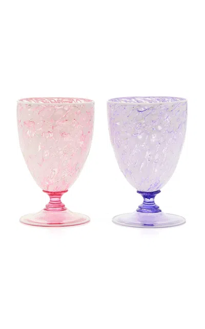Moda Domus - Exclusive La Isla Set-of-two Glass Goblets - Multi