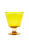 Moda Domus Footed Wine Glass In Yellow