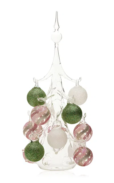 Moda Domus - Handmade Glass Christmas Tree - Pink In Multi