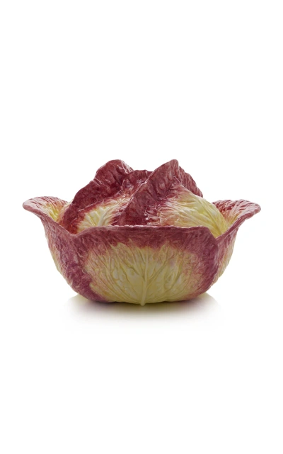 Moda Domus Large Cabbage Ceramic Soup Tureen In Purple