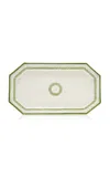 Moda Domus Large Leaf-painted Ceramic Serving Plate