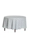 Moda Domus Lily Of The Valley Printed Linen Tablecloth In Blue