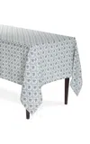 Moda Domus Lily Of The Valley Printed Linen Tablecloth In Blue