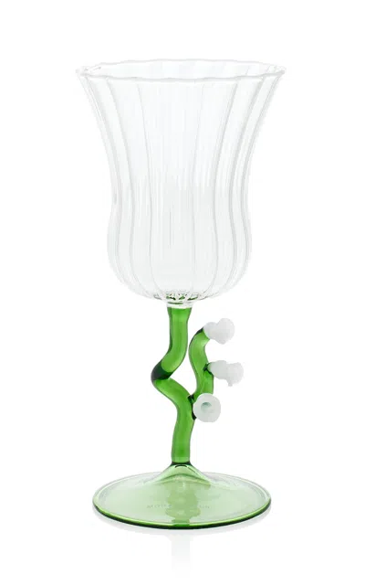 Moda Domus Lily Of The Valley Water Glass In Green