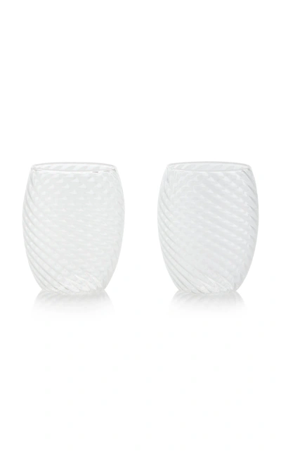 Moda Domus Nucleo Set-of-two Glass Tumblers In Clear