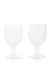 Moda Domus Nucleo Set-of-two Water Glasses In Clear