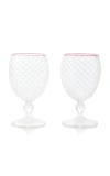 Moda Domus Nucleo Set-of-two Water Glasses In Pink