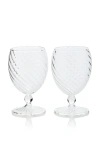 Moda Domus Nucleo Set-of-two Wine Glasses In Clear