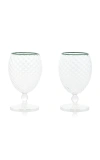 MODA DOMUS NUCLEO SET-OF-TWO WINE GLASSES