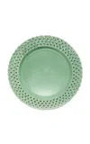 Moda Domus Hopenwork Creamware Charger Plate In Green