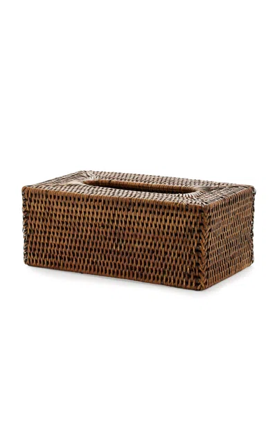 Moda Domus Rattan Tissue Box In Brown