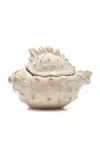 Moda Domus Riviera Shell Ceramic Sugar Pot In White