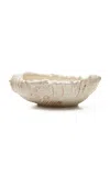 Moda Domus Riviera Small Shell Ceramic Centerpiece In White