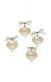 Moda Domus Set-of-four Hand-blown Glass Ornaments In Multi