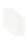 Moda Domus Set-of-four Handcrafted Linen Cocktail Napkins In White