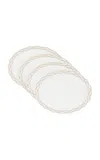 Moda Domus Set-of-four Handcrafted Linen Placemats In Taupe