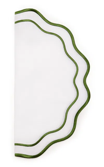 Moda Domus Set-of-four Linen Placemats In Green