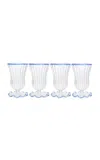 Moda Domus Set-of-four Water Glasses In Yellow,pink