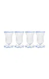 Moda Domus Set-of-four Wine Glasses In Yellow,pink