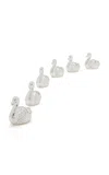 Moda Domus Set-of-six Swan Silver-plated Place Card Holders