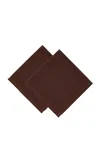 Moda Domus Set-of-two Linen Napkins In Brown