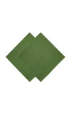 Moda Domus Set-of-two Linen Napkins In Green