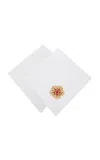 Moda Domus Set-of-two Linen Napkins In Multi