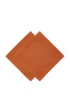 Moda Domus Set-of-two Linen Napkins In Orange