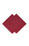 Moda Domus Set-of-two Linen Napkins In Purple
