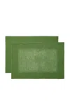 Moda Domus Set-of-two Linen Placemats In Green