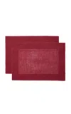 Moda Domus Set-of-two Linen Placemats In Purple
