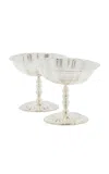 Moda Domus Set-of-two Silver-plated Champagne Coupes In Neutral
