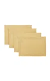 Moda Domus - Set-of-four Linen Placemats - Yellow In Brown