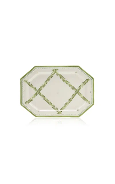 Moda Domus Small Leaf-painted Ceramic Tray Plate