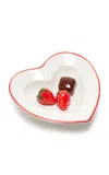 Moda Domus Trompe L'oeil Ceramic Heart Dish In Multi