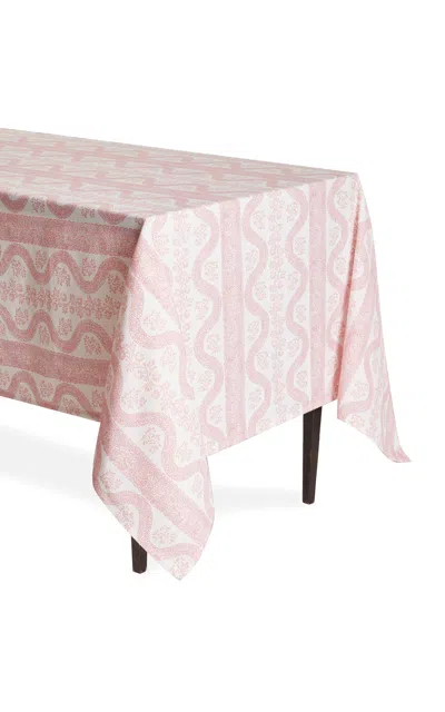 Moda Domus X Sister Parrish Dolly Linen Tablecloth In Burgundy