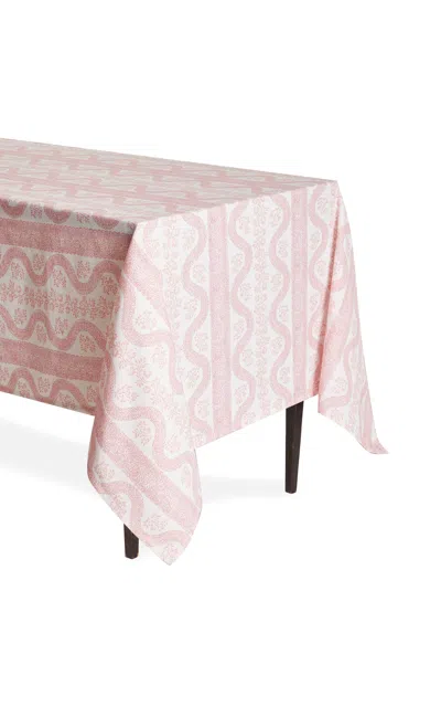 Moda Domus X Sister Parrish Dolly Linen Tablecloth In Blue