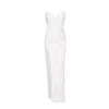 Moda Glam Women's Dita Strapless Sequin Gown- White In White
