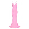 Moda Glam Women's Pink / Purple Eve Mermaid Gown- Candy Pink