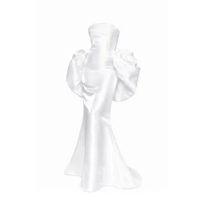 Moda Glam Women's Valentina Strapless Corset Gown- White