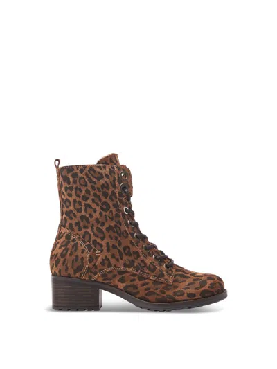 Moda In Pelle Bezzie Boots In Dark Leopard