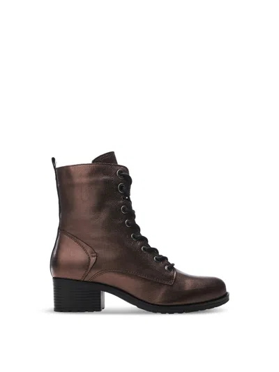 Moda In Pelle Bezzie Metallic Boots In Pewter