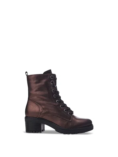 Moda In Pelle Brown Bellzie Lace Up Boots In Grey
