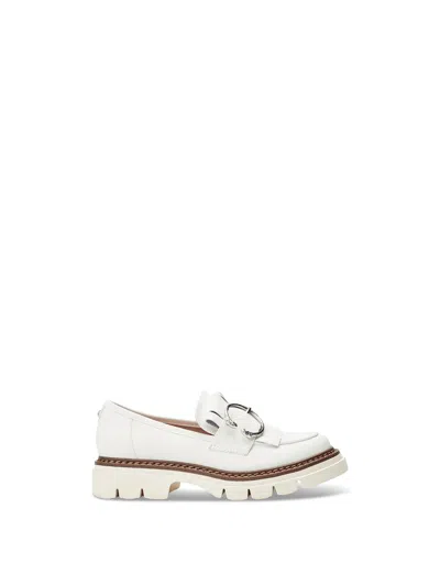 Moda In Pelle Dallia Chunky Tassel Loafers In White