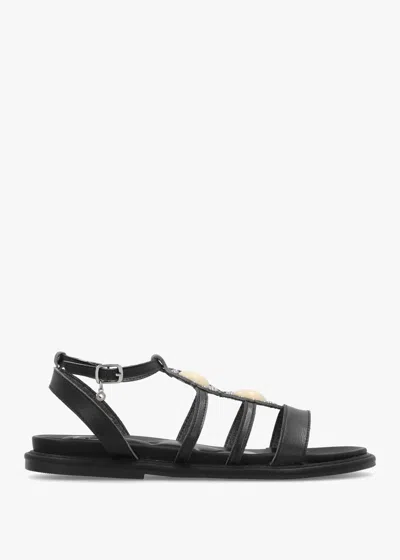 Moda In Pelle Lysandra Black Embellished Gladiator Sandals